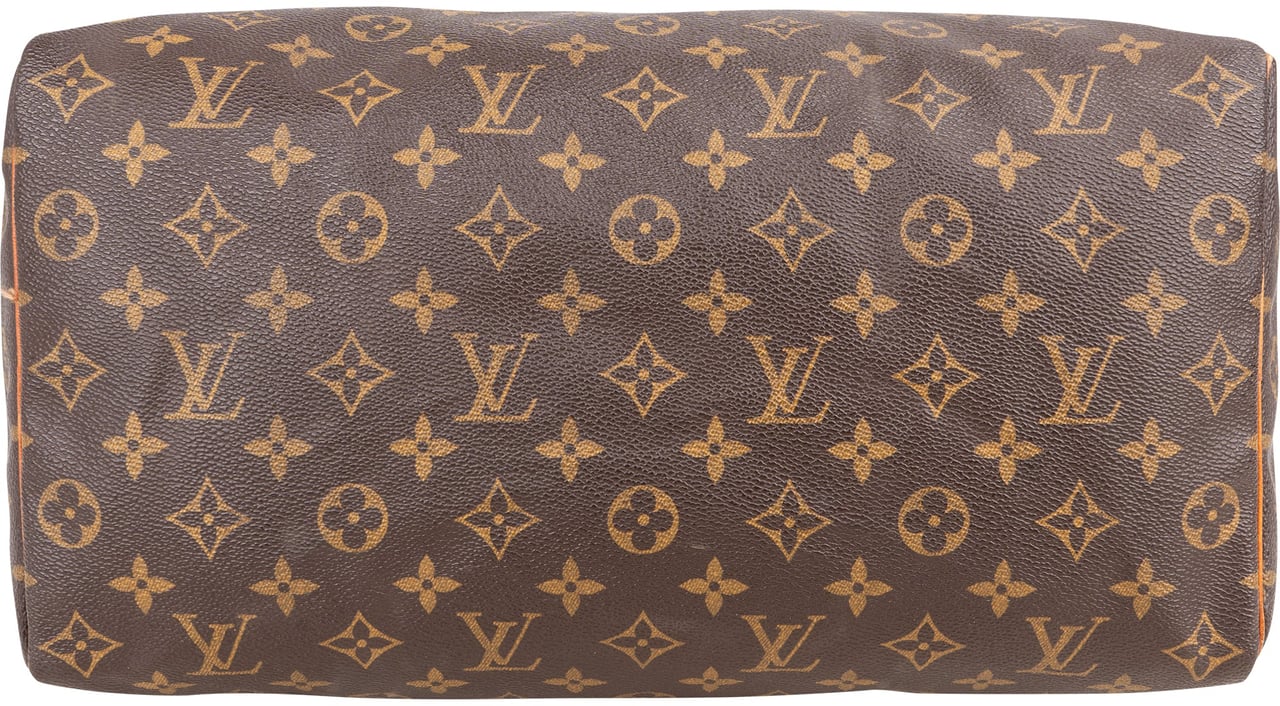 Louis Vuitton Louis Vuitton Canvas Monogram Speedy 35 Handbag Bruin