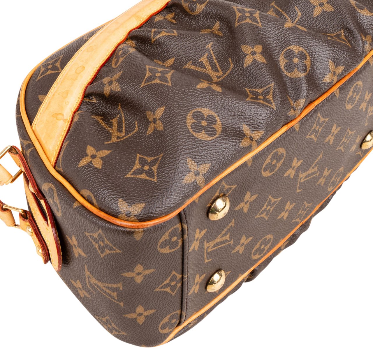 Louis Vuitton Canvas Monogram Clara Handbag Bruin