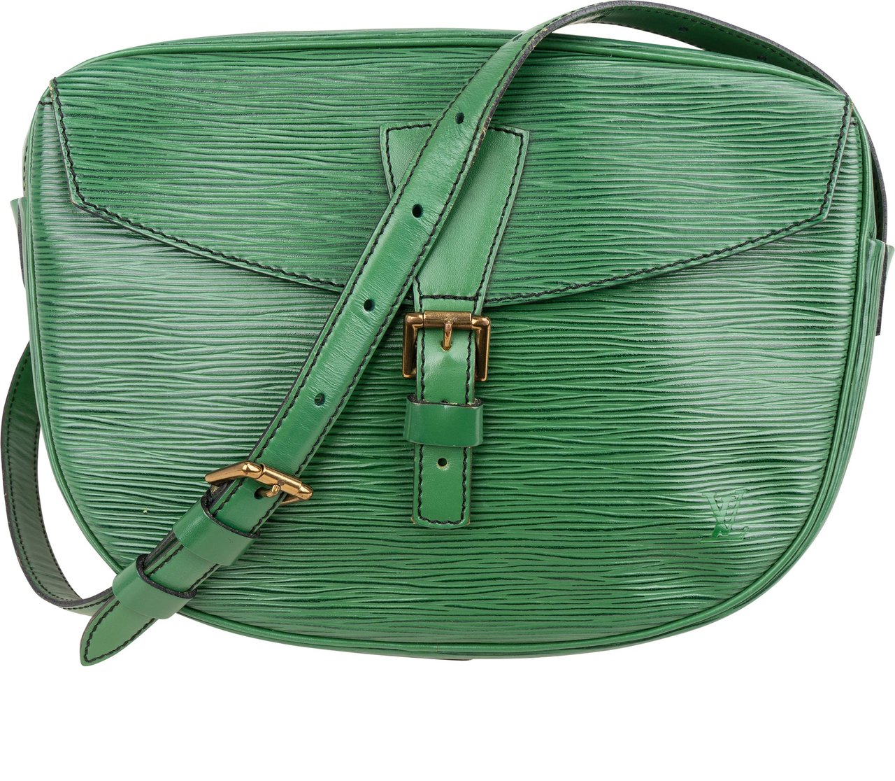 Louis Vuitton Green Epi Leather Jeune Fille MM Crossbody Bag Groen