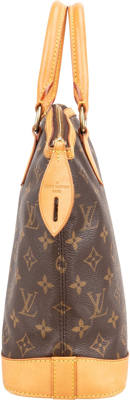 Louis Vuitton Canvas Monogram Lockit PM Handbag Bruin