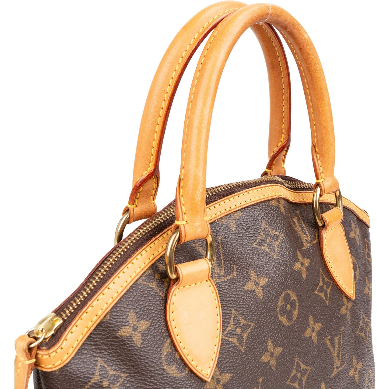 Louis Vuitton Canvas Monogram Lockit PM Handbag Bruin