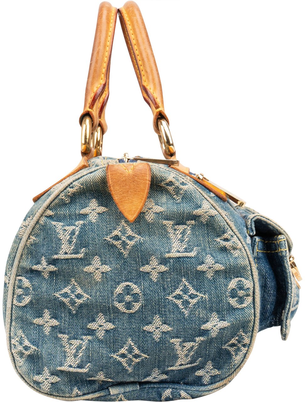 Louis Vuitton Louis Vuitton Denim Monogram Neo Speedy 30 Handbag Blauw