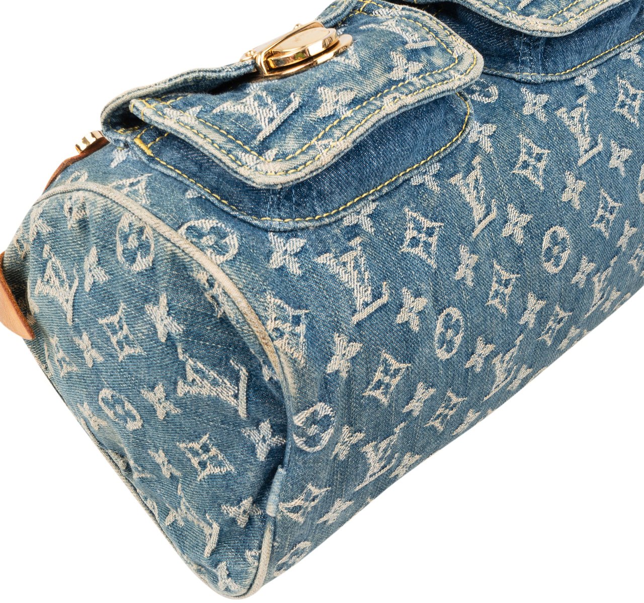 Louis Vuitton Louis Vuitton Denim Monogram Neo Speedy 30 Handbag Blauw