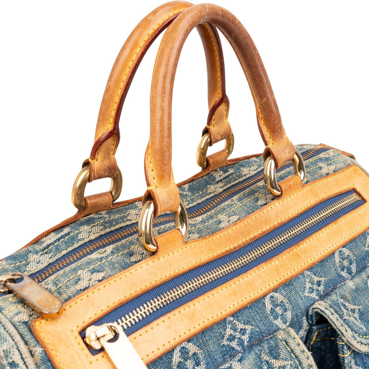 Louis Vuitton Louis Vuitton Denim Monogram Neo Speedy 30 Handbag Blauw