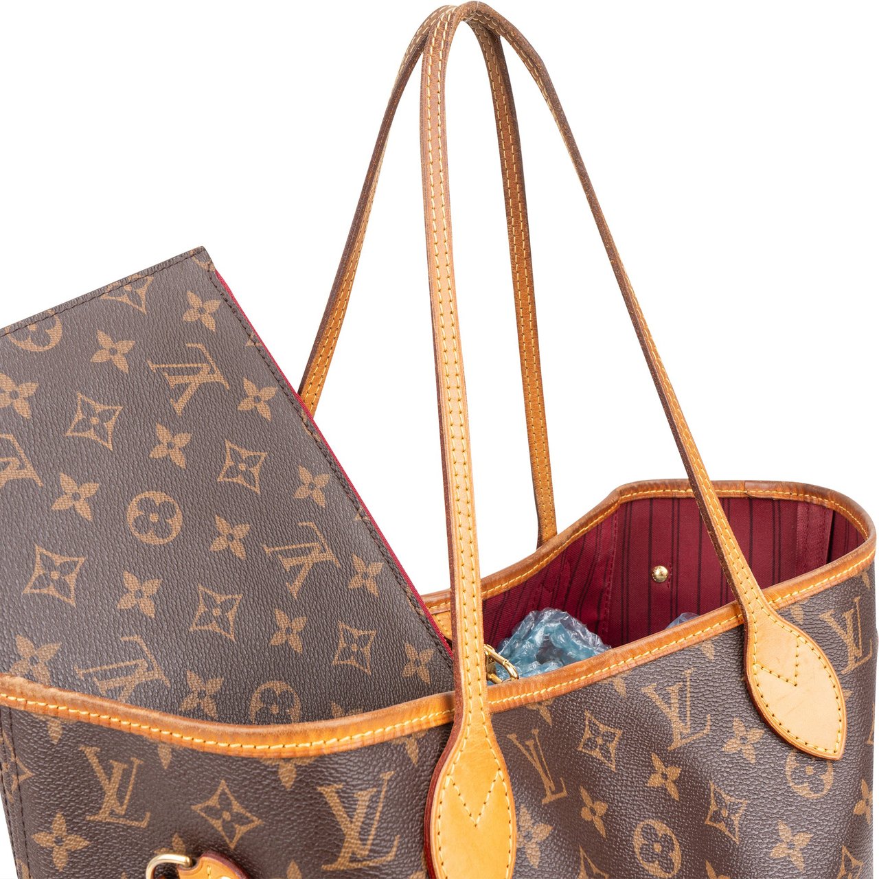 Louis Vuitton Louis Vuitton Canvas Monogram Neverfull MM Shopper Handbag Bruin