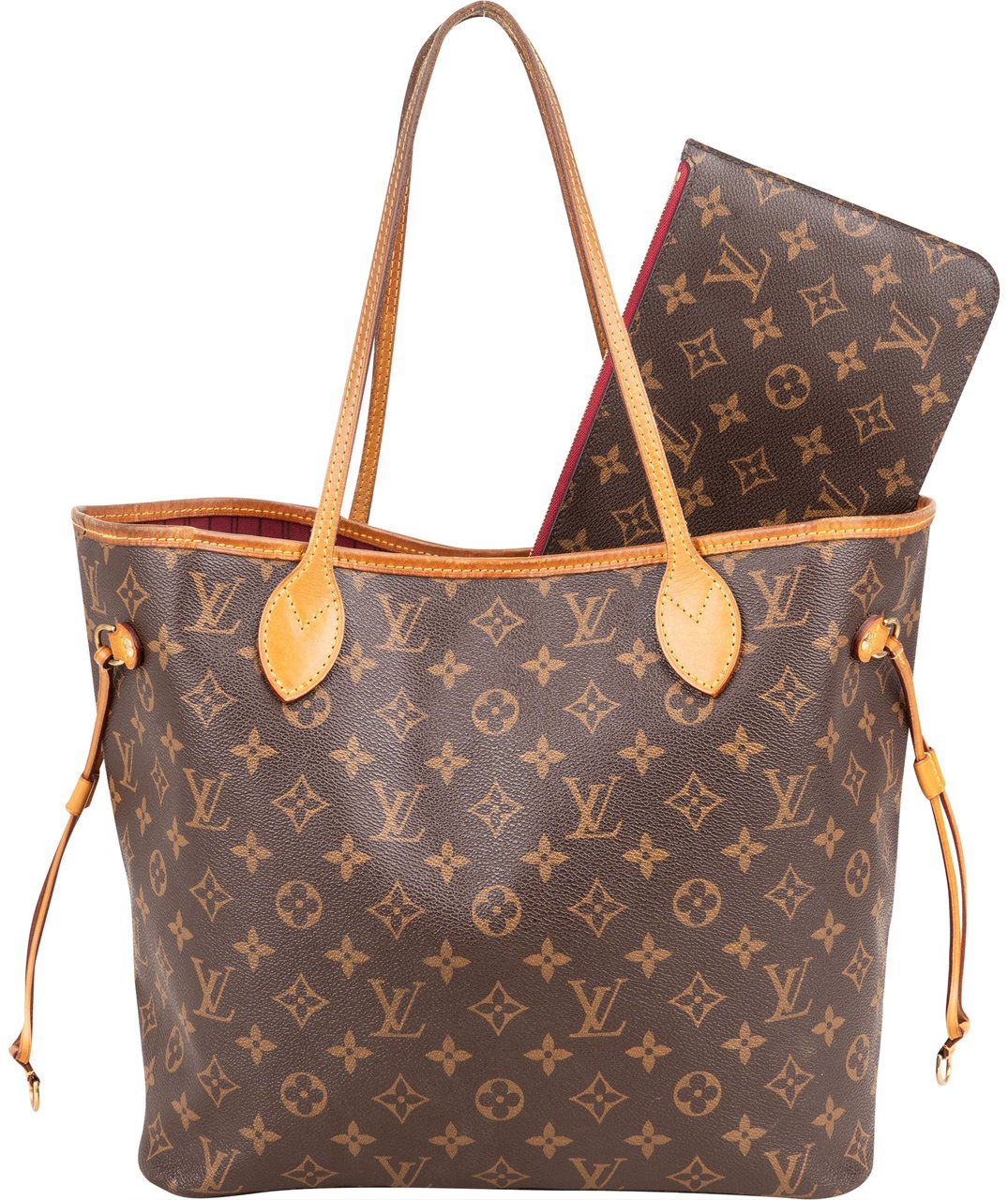 Louis Vuitton Louis Vuitton Canvas Monogram Neverfull MM Shopper Handbag Bruin