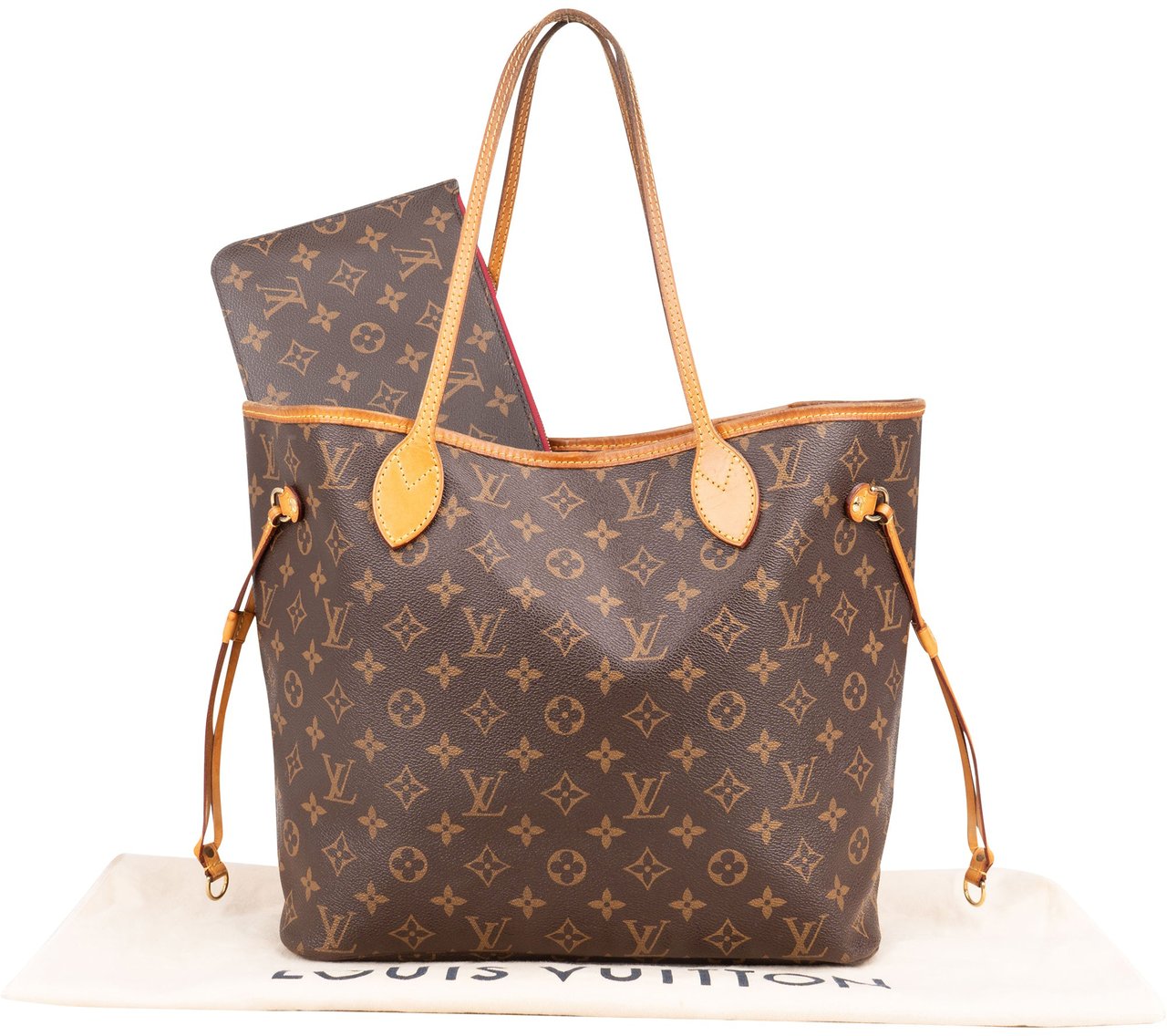 Louis Vuitton Louis Vuitton Canvas Monogram Neverfull MM Shopper Handbag Bruin