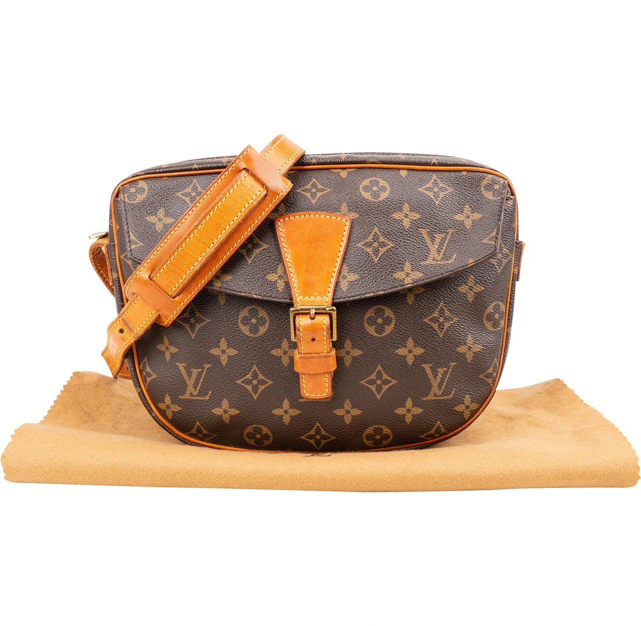 Louis Vuitton Louis Vuitton Canvas Monogram Jeune Fille GM Crossbody Bag Bruin