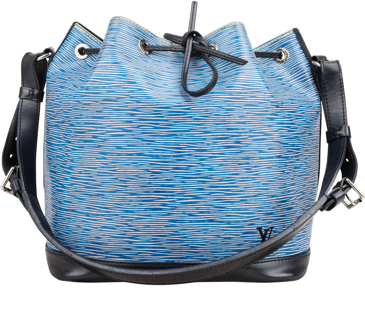 Louis Vuitton Bicolor Epi Leather NM Sac Noe Petit Shoulder Bag Blauw