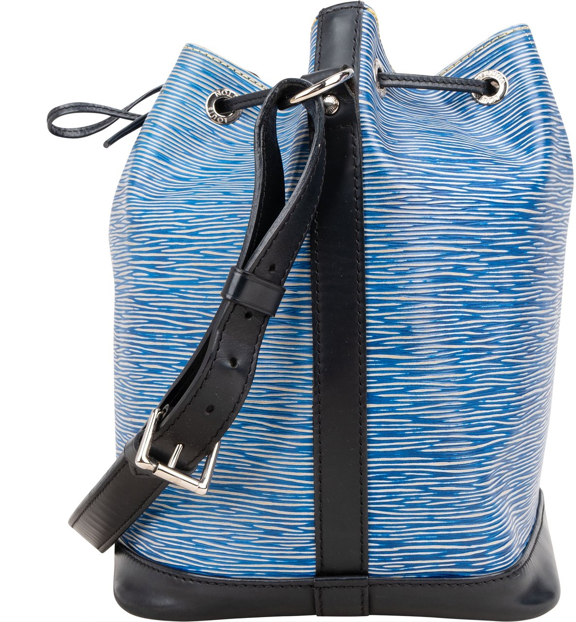 Louis Vuitton Bicolor Epi Leather NM Sac Noe Petit Shoulder Bag Blauw