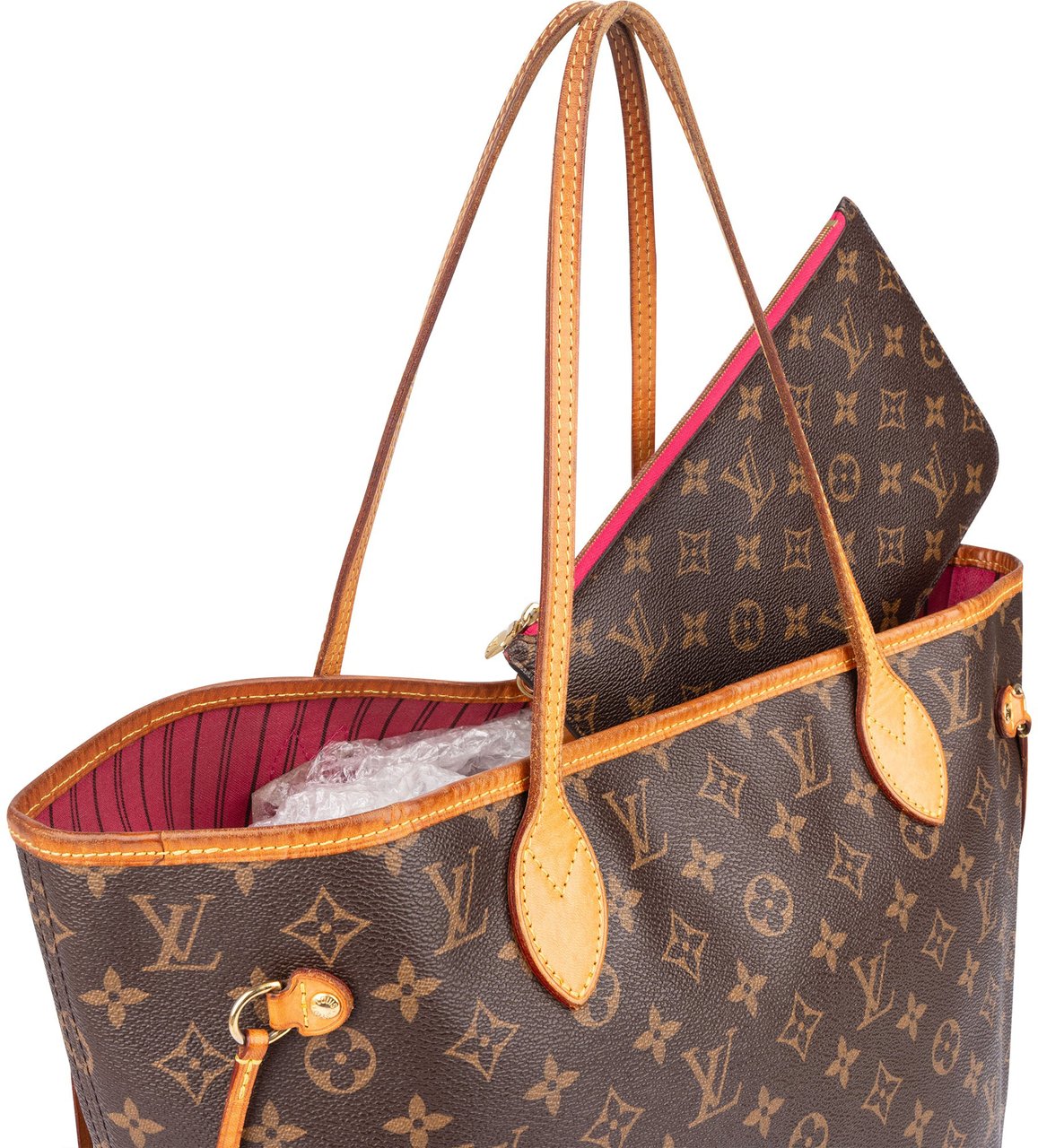 Louis Vuitton Louis Vuitton Canvas Monogram Neverfull MM Shopper Handbag Bruin