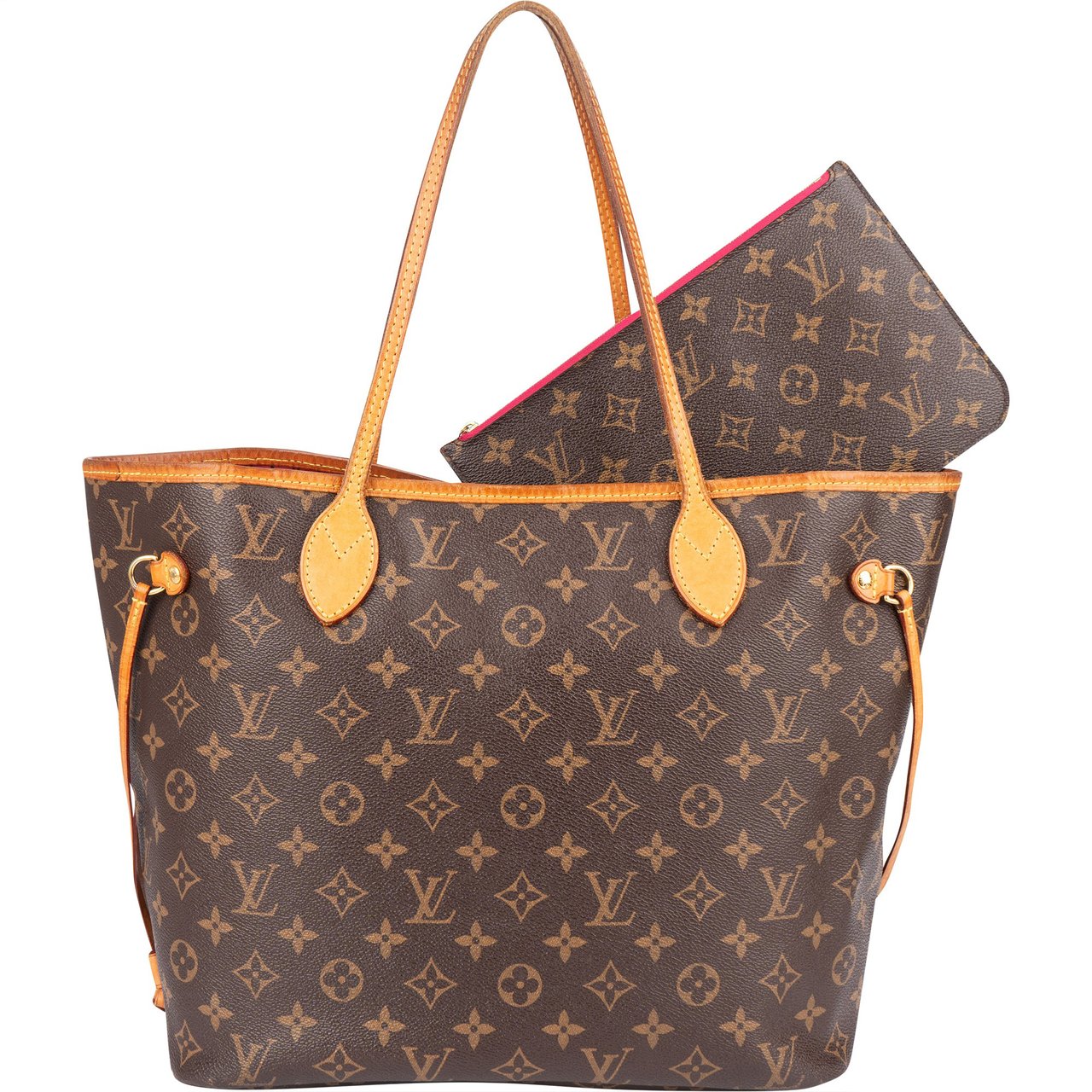 Louis Vuitton Louis Vuitton Canvas Monogram Neverfull MM Shopper Handbag Bruin
