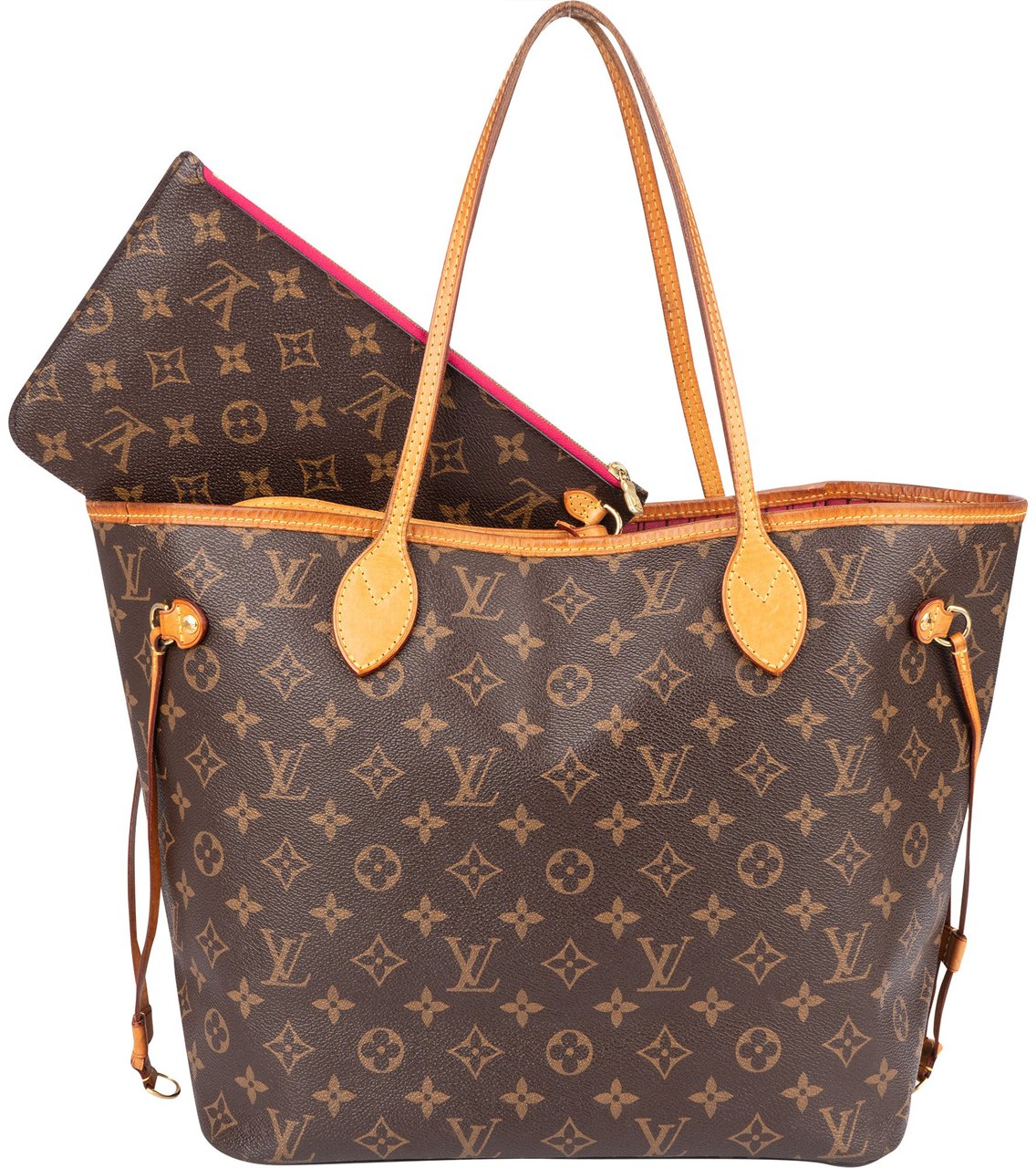 Louis Vuitton Louis Vuitton Canvas Monogram Neverfull MM Shopper Handbag Bruin