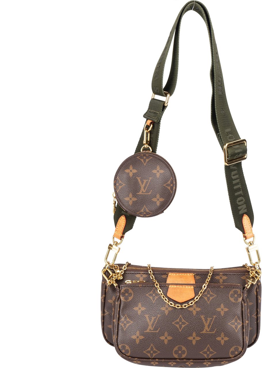 Louis Vuitton Canvas Monogram Multi Pochette Accessoires Crossbody Bag Bruin