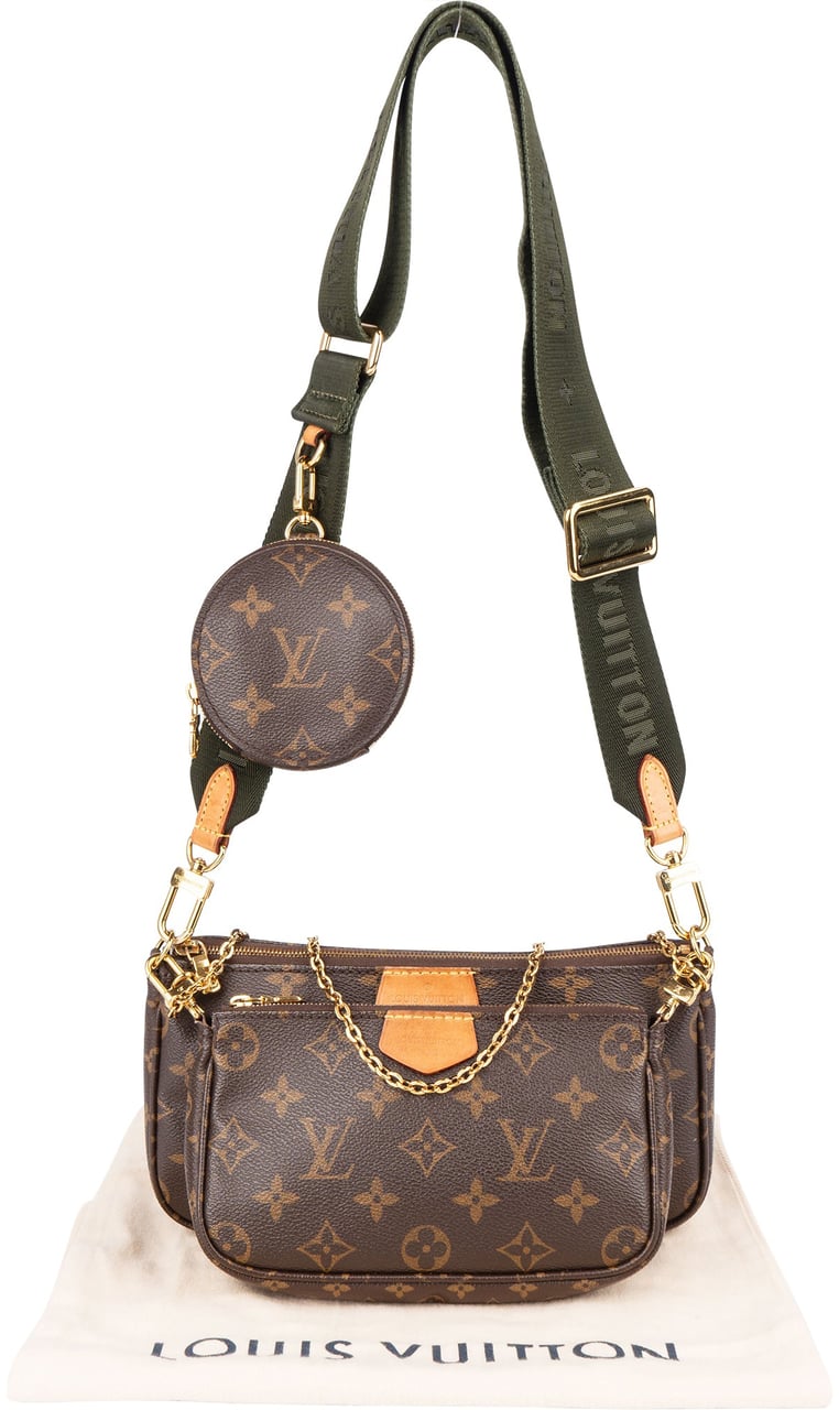 Louis Vuitton Canvas Monogram Multi Pochette Accessoires Crossbody Bag Bruin