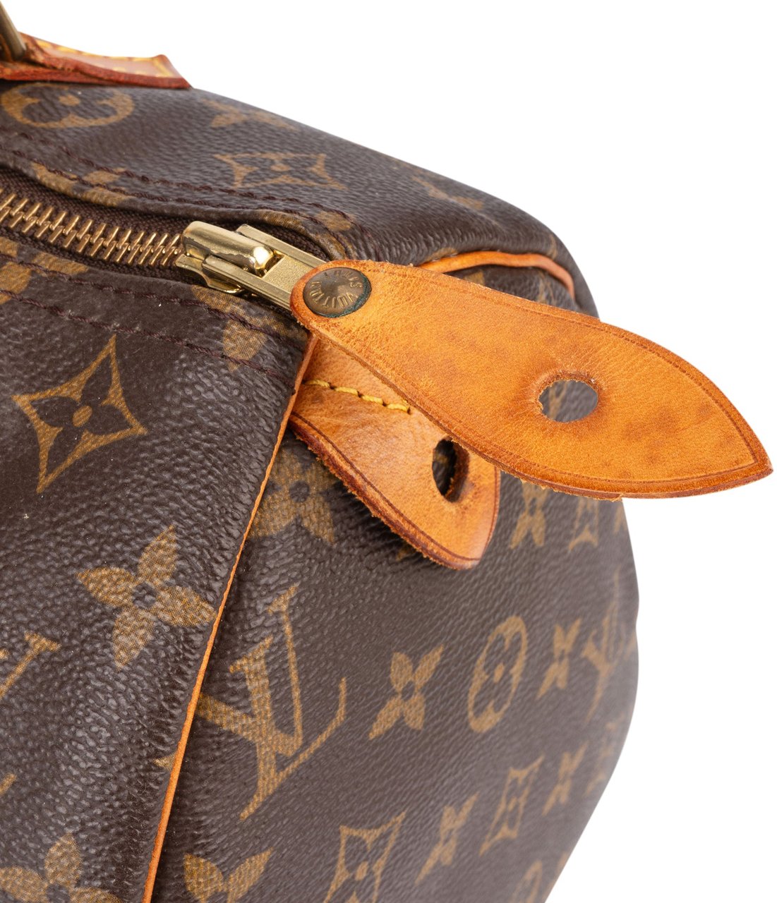 Louis Vuitton Louis Vuitton Canvas Monogram Speedy 30 Handbag Bruin