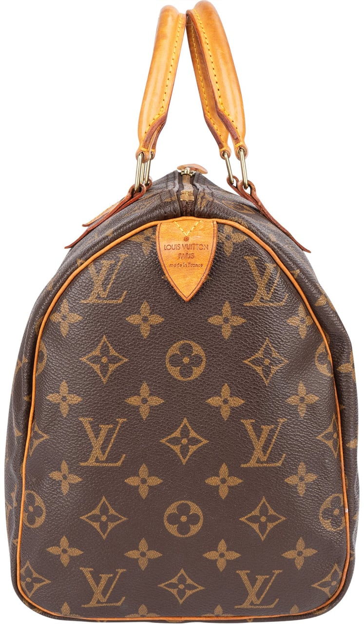 Louis Vuitton Louis Vuitton Canvas Monogram Speedy 30 Handbag Bruin