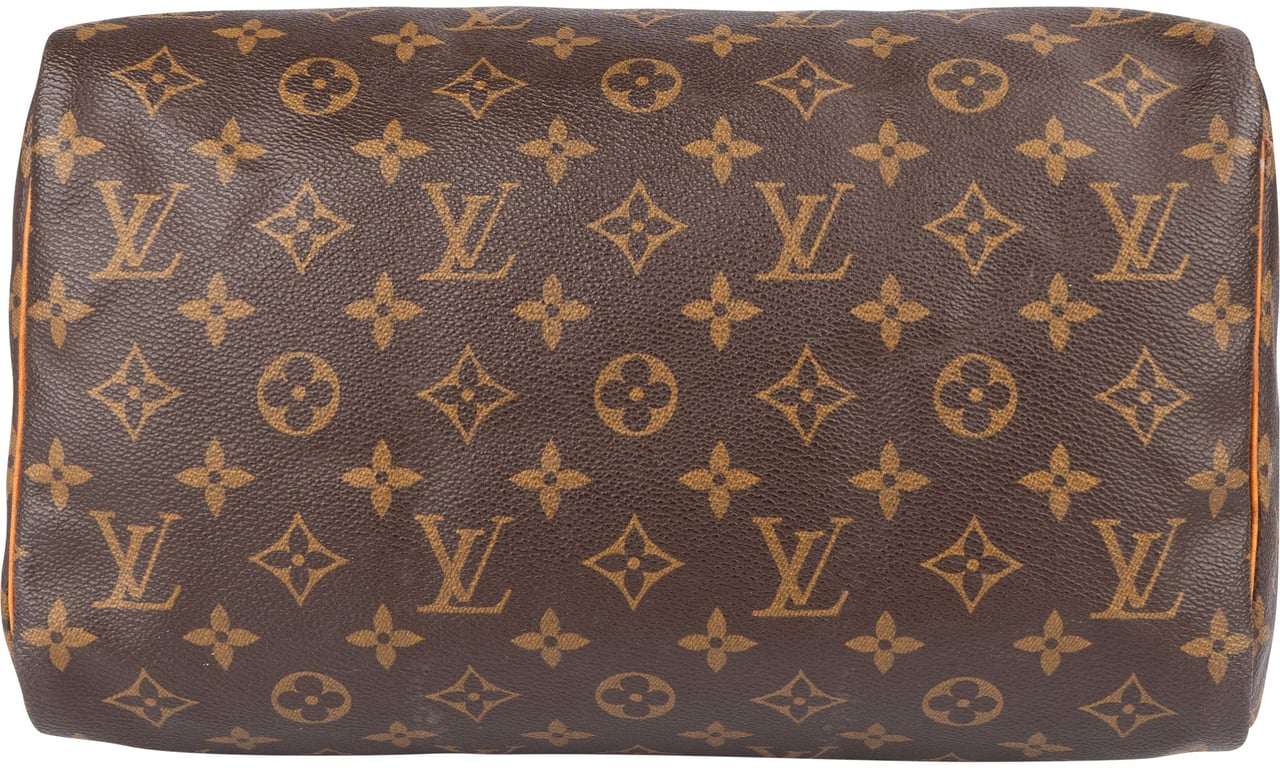 Louis Vuitton Louis Vuitton Canvas Monogram Speedy 30 Handbag Bruin
