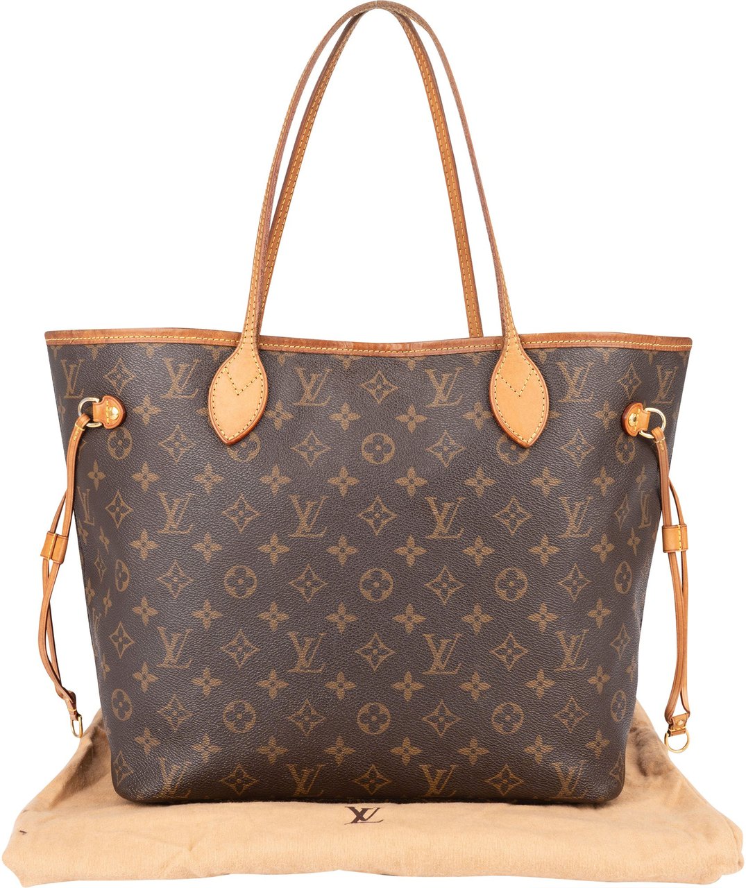 Louis Vuitton Louis Vuitton Canvas Monogram Neverfull MM Shopper Handbag Bruin