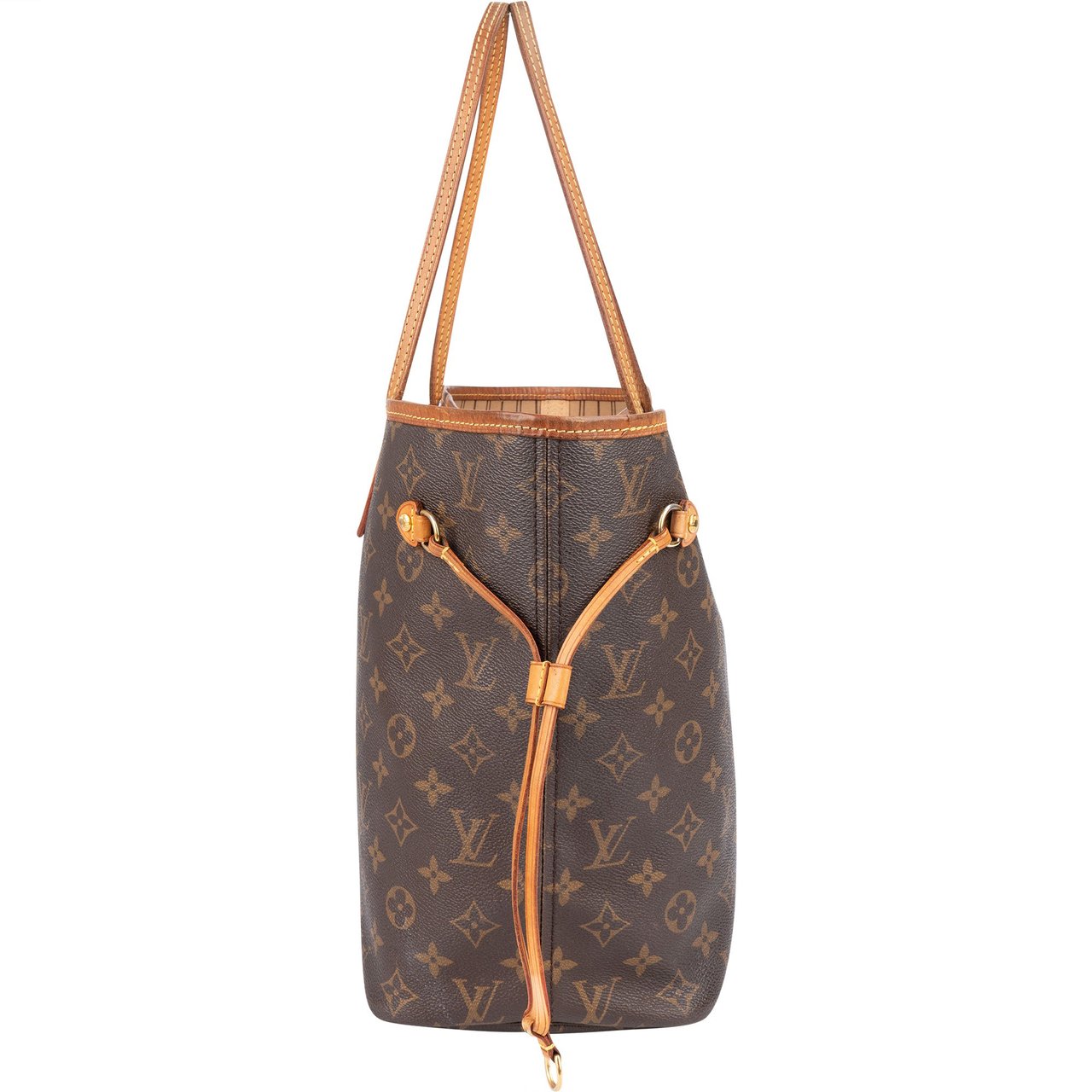 Louis Vuitton Louis Vuitton Canvas Monogram Neverfull MM Shopper Handbag Bruin
