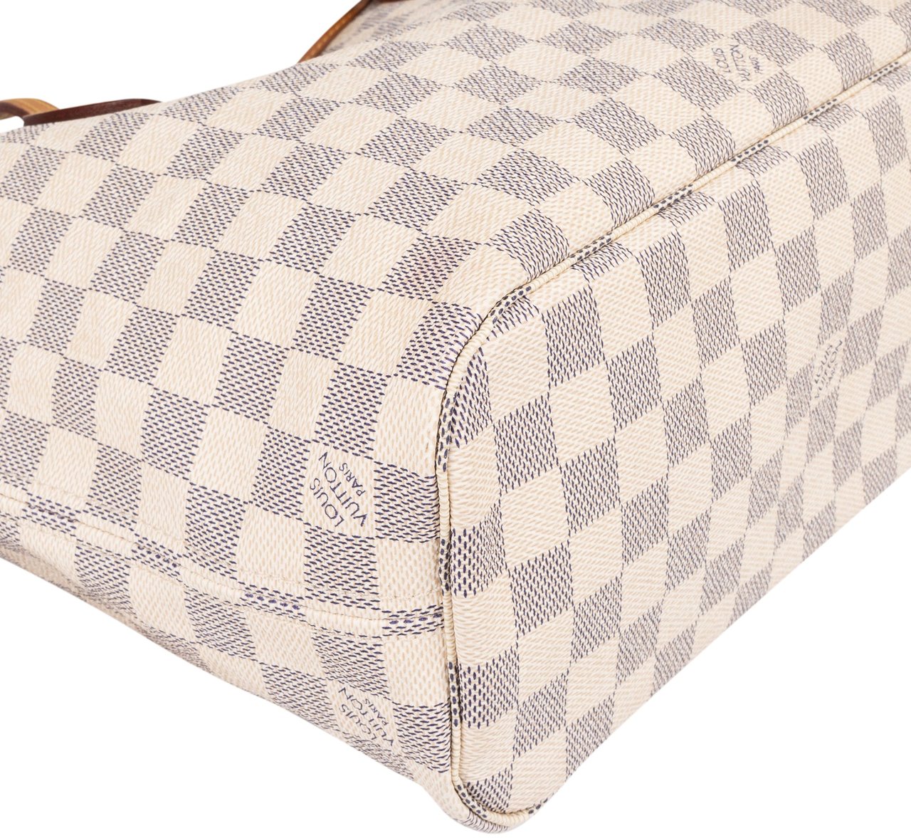 Louis Vuitton Louis Vuitton Monogram Damier Azur Canvas Neverfull PM Shoulder Bag Wit