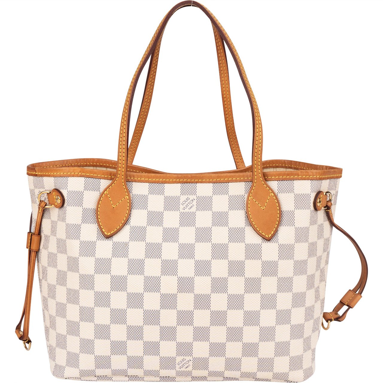 Louis Vuitton Louis Vuitton Monogram Damier Azur Canvas Neverfull PM Shoulder Bag Wit