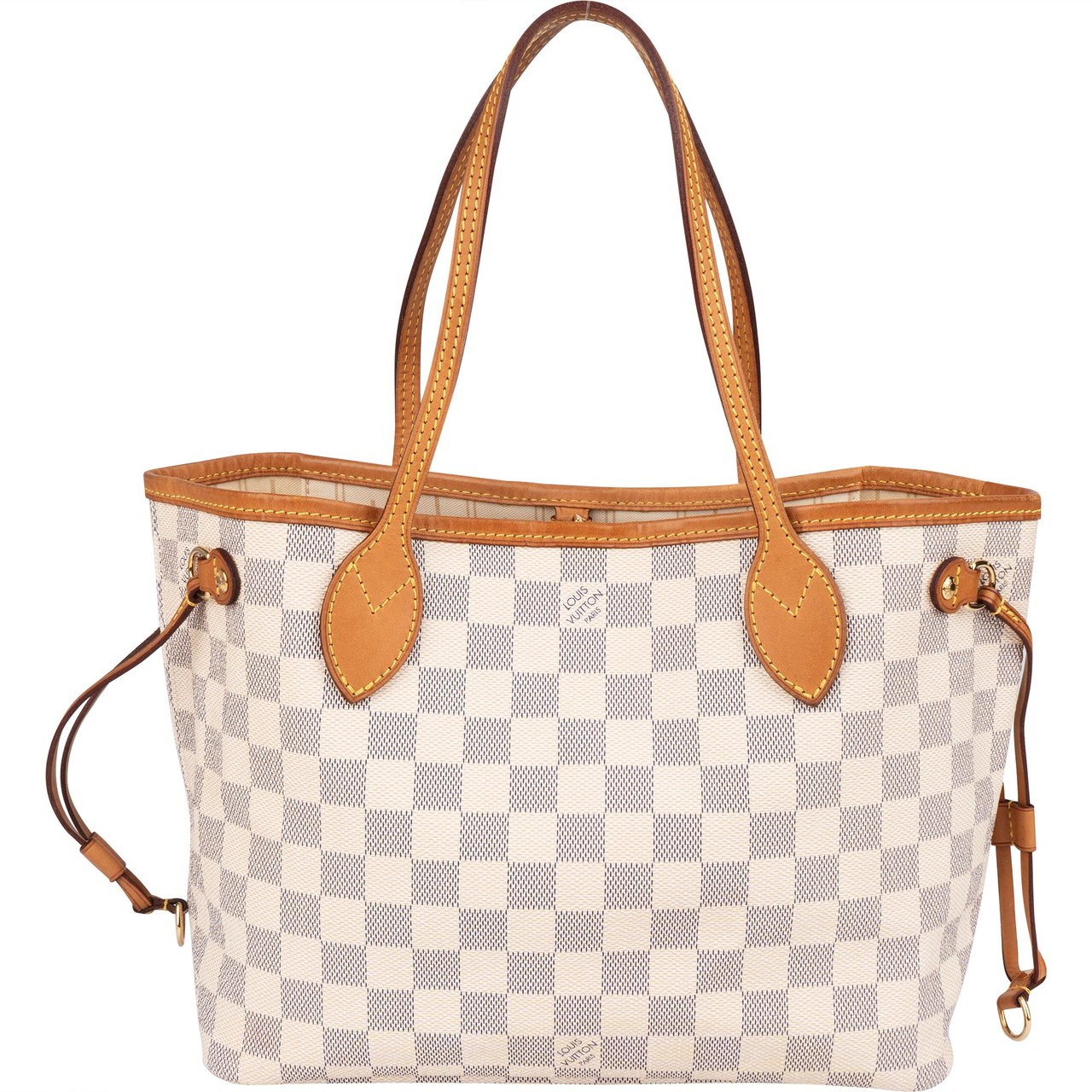 Louis Vuitton Louis Vuitton Monogram Damier Azur Canvas Neverfull PM Shoulder Bag Wit