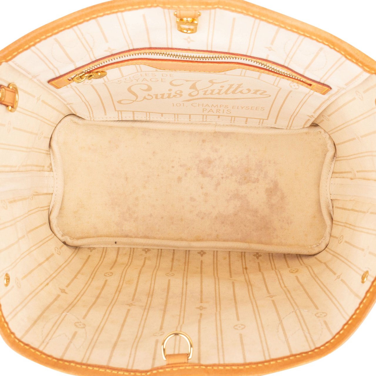 Louis Vuitton Louis Vuitton Monogram Damier Azur Canvas Neverfull PM Shoulder Bag Wit