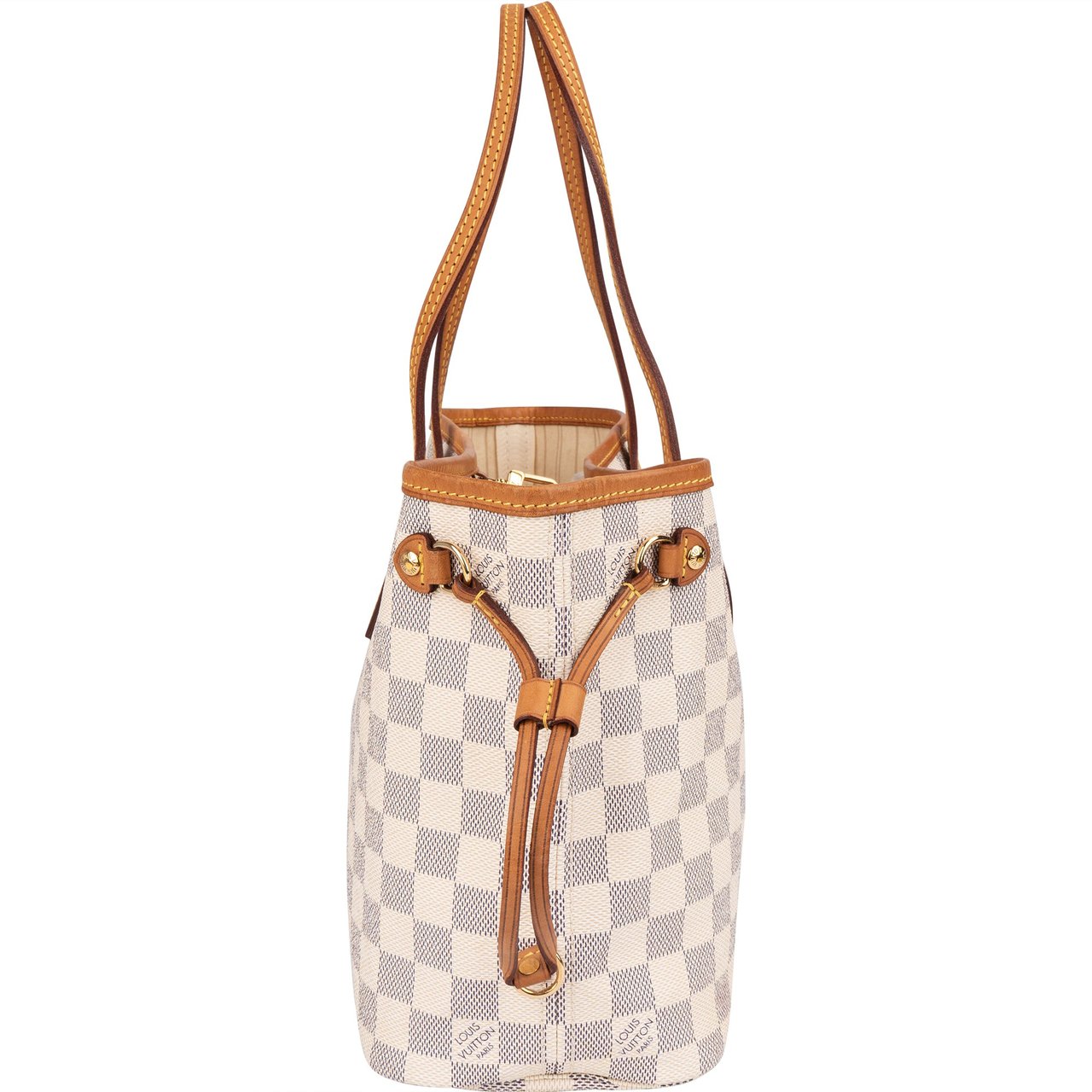 Louis Vuitton Louis Vuitton Monogram Damier Azur Canvas Neverfull PM Shoulder Bag Wit