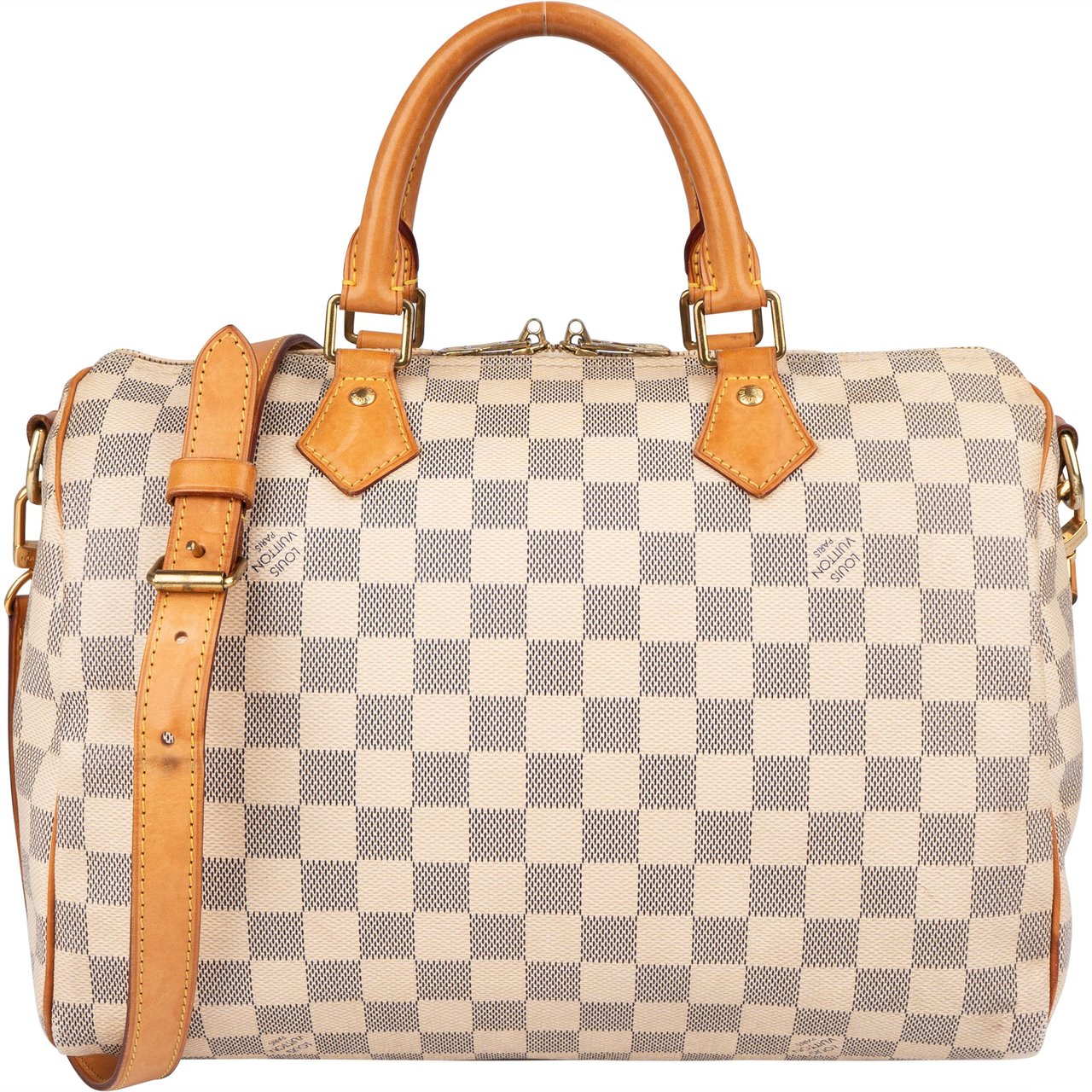 Louis Vuitton Louis Vuitton Monogram Damier Azur Speedy 30 Bandoulière Handbag Wit