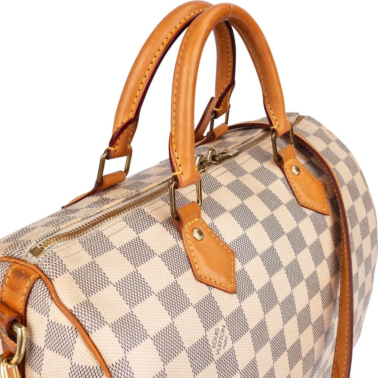 Louis Vuitton Louis Vuitton Monogram Damier Azur Speedy 30 Bandoulière Handbag Wit