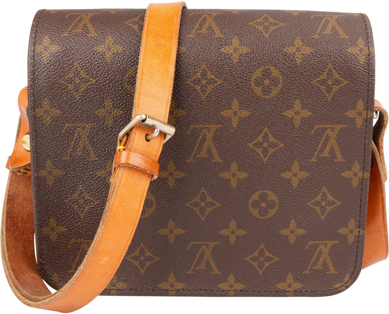 Louis Vuitton Louis Vuitton Monogram Canvas Cartouchiere MM Crossbody Bag Bruin