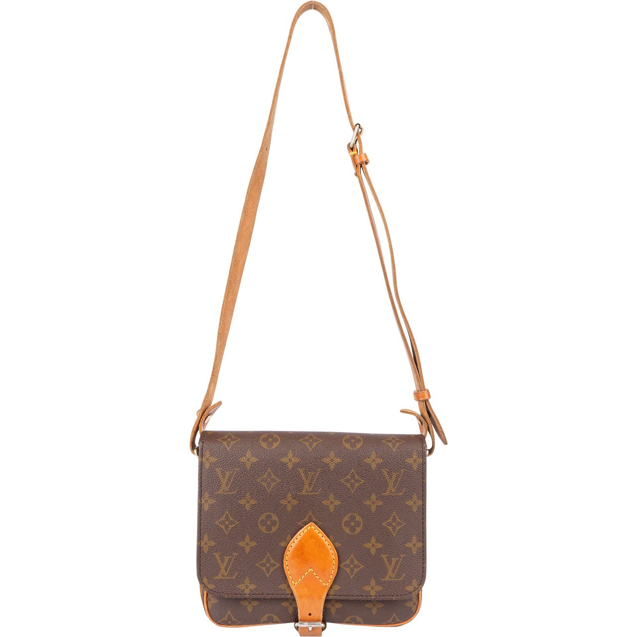 Louis Vuitton Louis Vuitton Monogram Canvas Cartouchiere MM Crossbody Bag Bruin