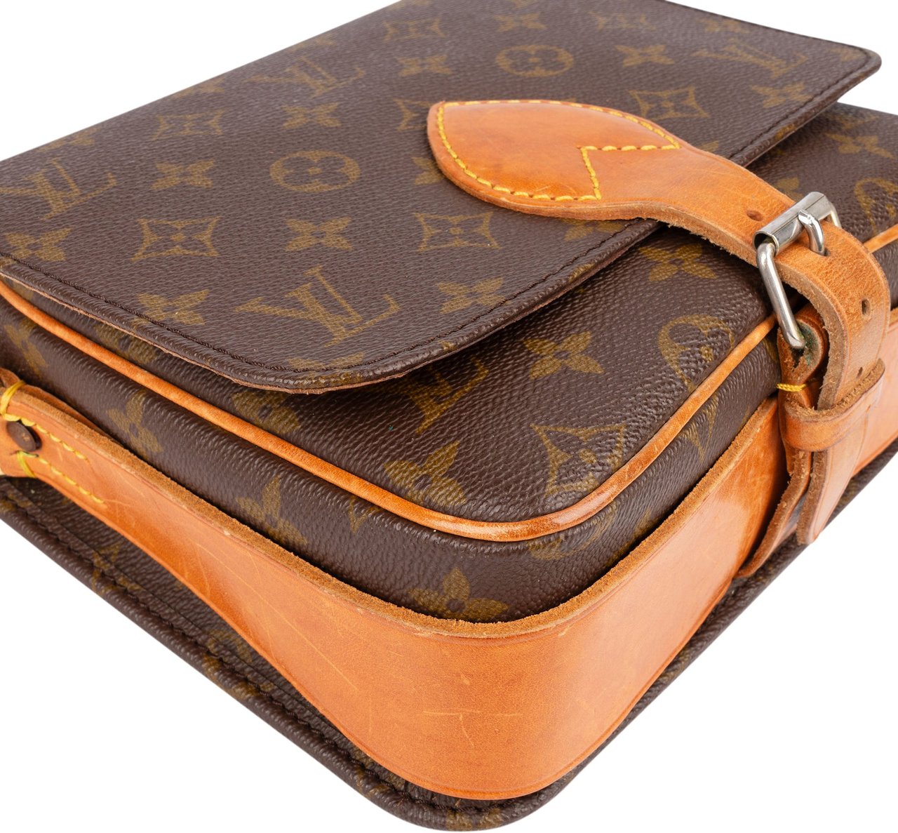 Louis Vuitton Louis Vuitton Monogram Canvas Cartouchiere MM Crossbody Bag Bruin
