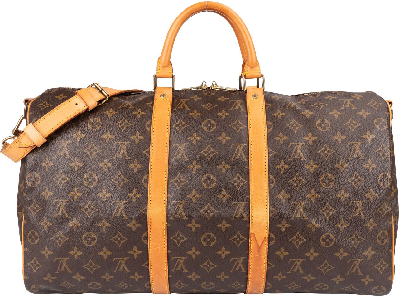 Louis Vuitton Louis Vuitton Monogram Canvas Keepall 50 Bandoulière Travel Bag Bruin