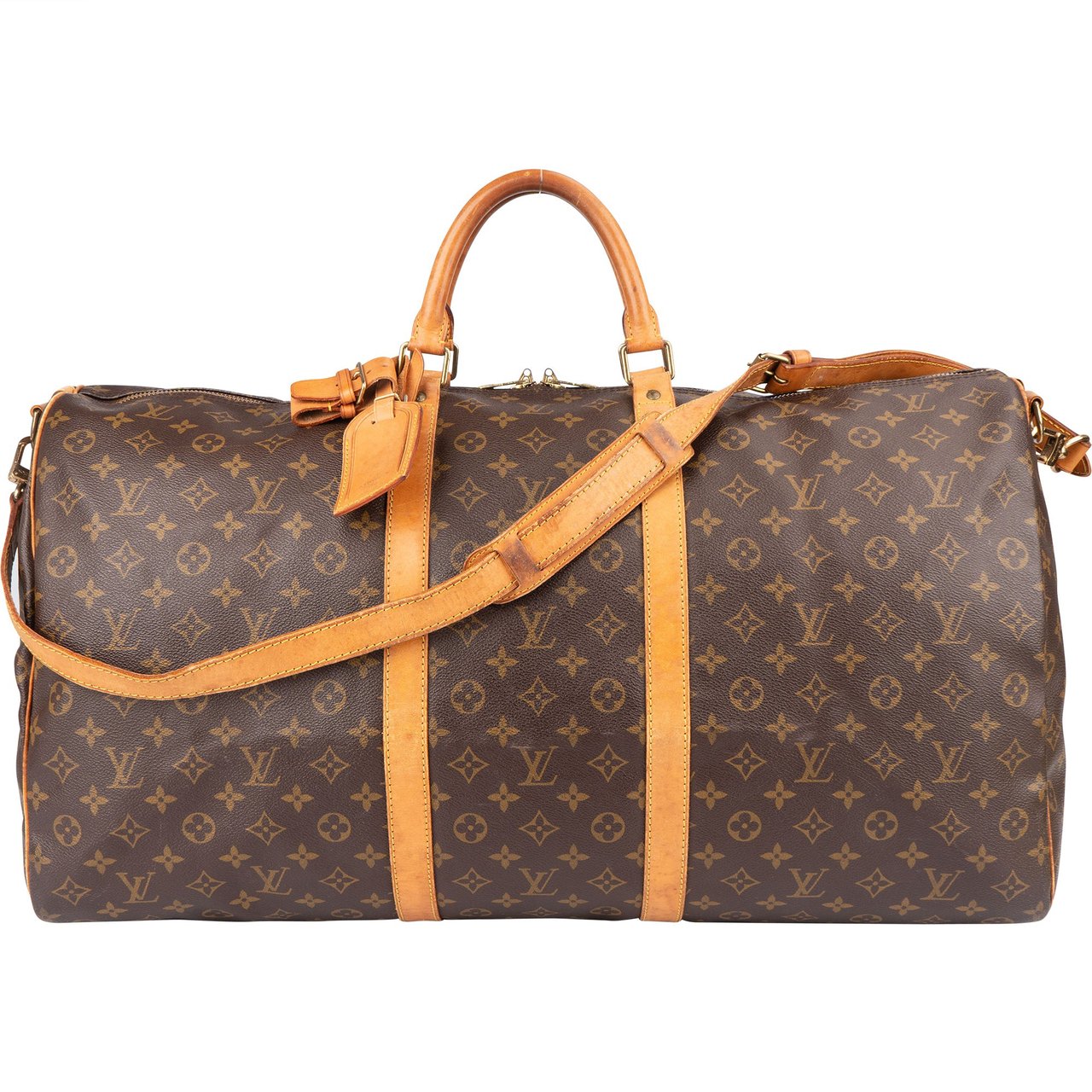 Louis Vuitton Louis Vuitton Monogram Canvas Keepall 60 Bandoulière Travel Bag Bruin