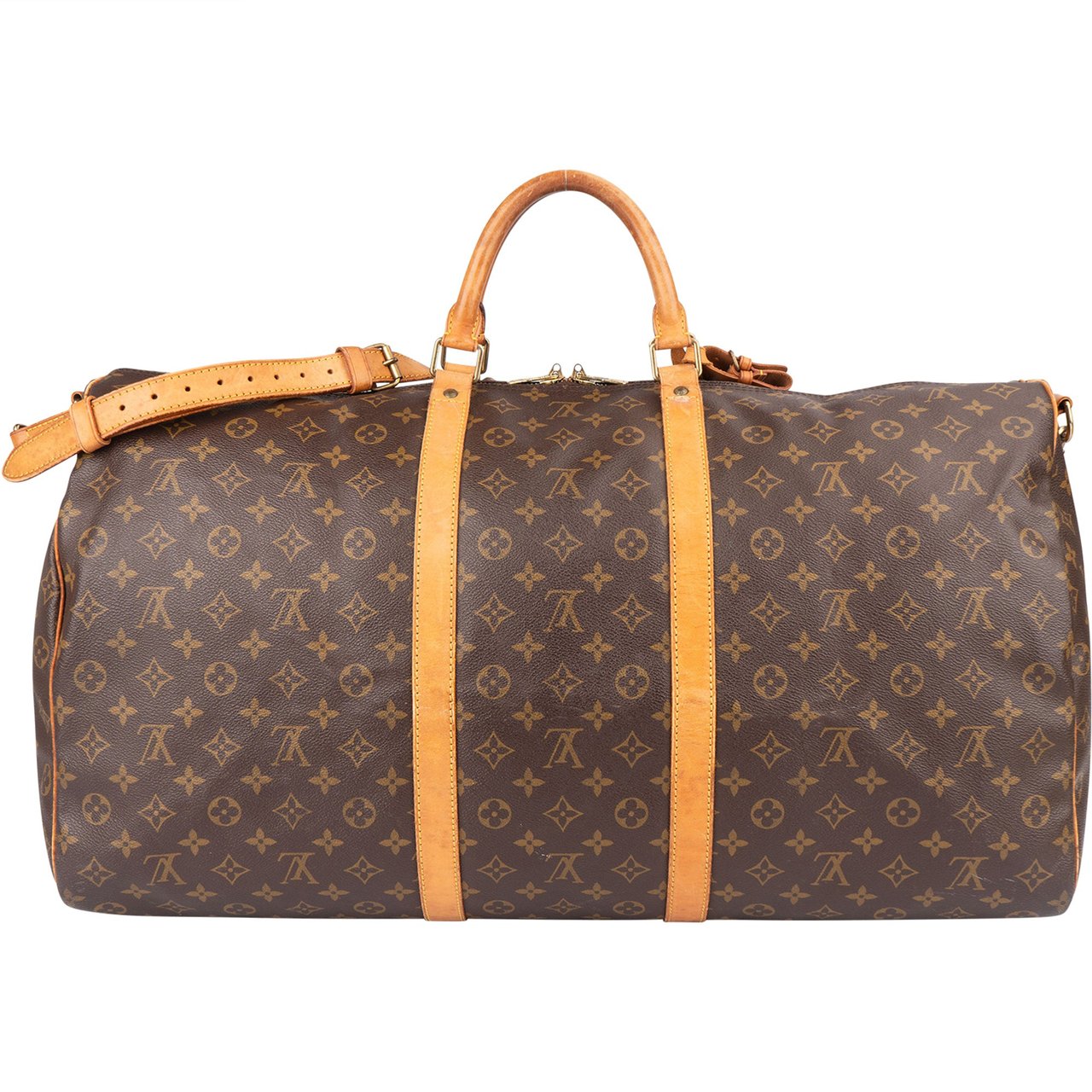 Louis Vuitton Louis Vuitton Monogram Canvas Keepall 60 Bandoulière Travel Bag Bruin