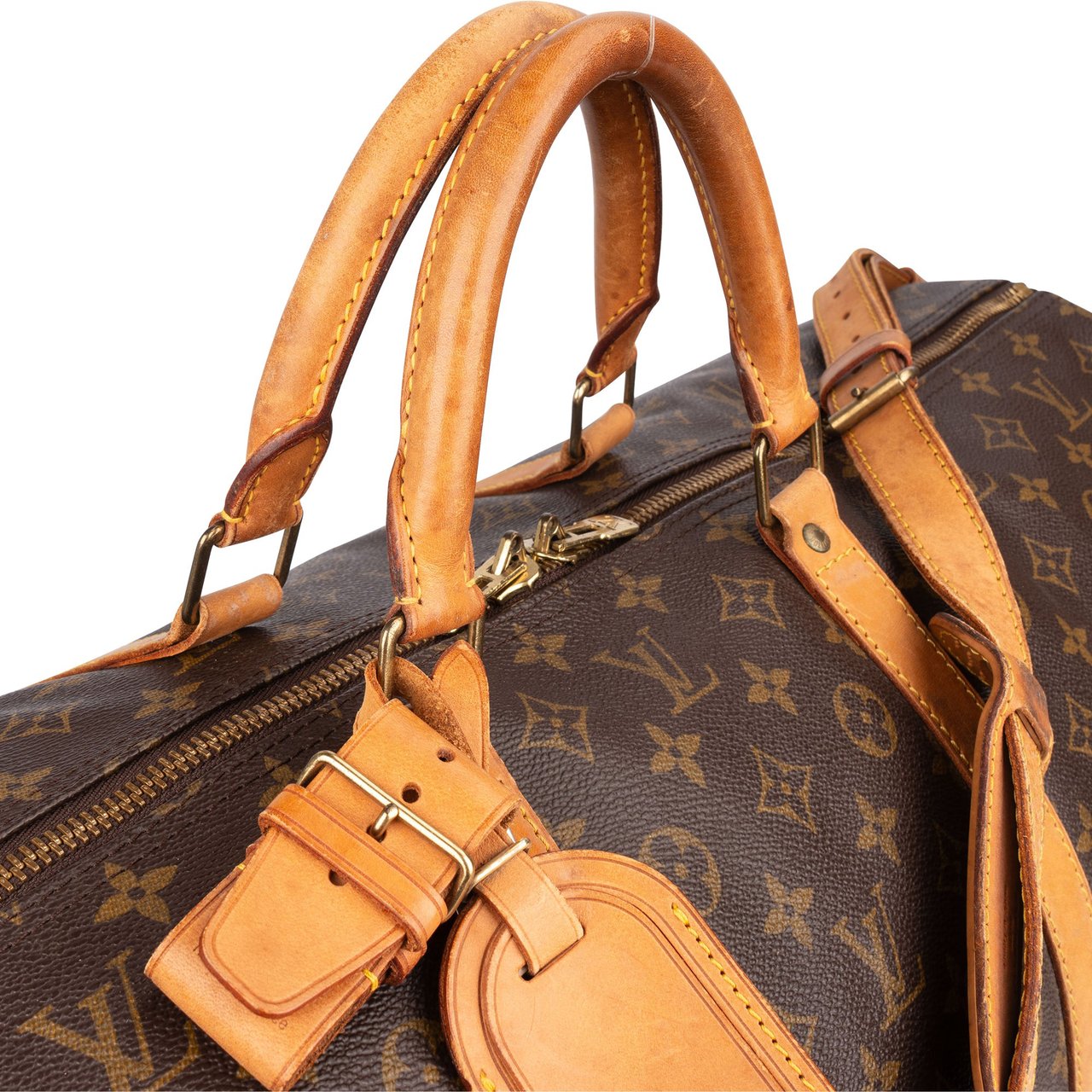 Louis Vuitton Louis Vuitton Monogram Canvas Keepall 60 Bandoulière Travel Bag Bruin