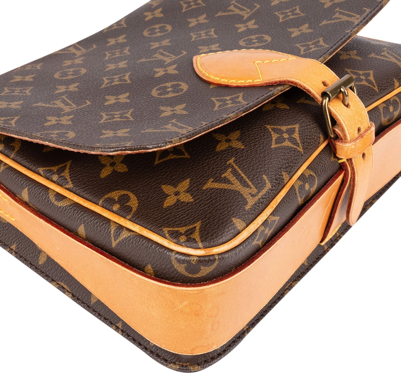 Louis Vuitton Louis Vuitton Monogram Canvas Cartouchiere MM Crossbody Bag Bruin