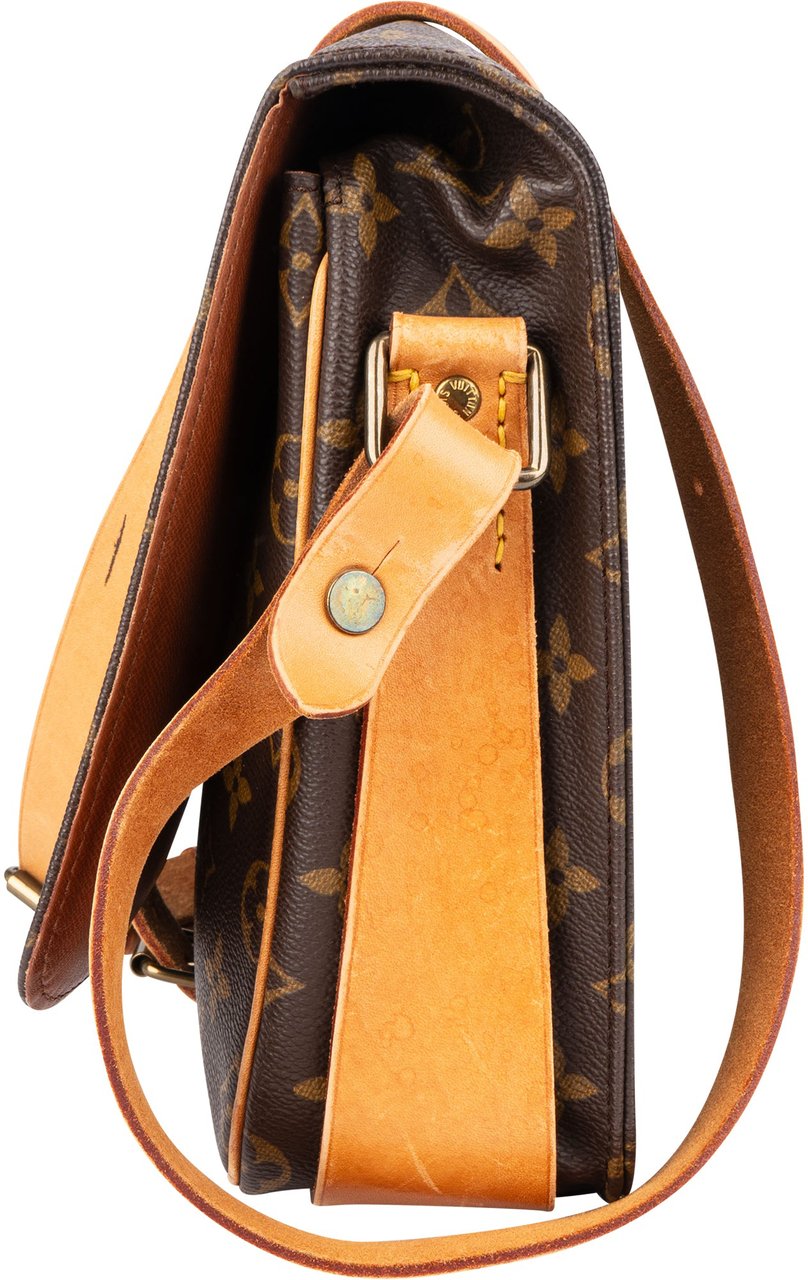 Louis Vuitton Louis Vuitton Monogram Canvas Cartouchiere MM Crossbody Bag Bruin