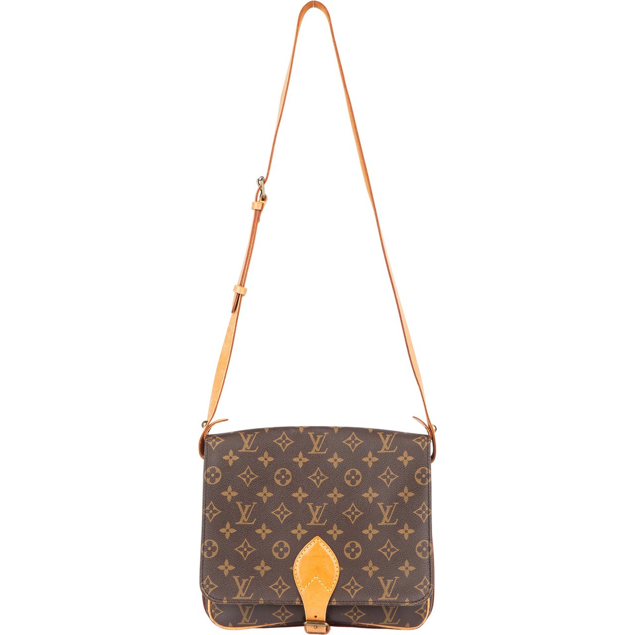 Louis Vuitton Louis Vuitton Monogram Canvas Cartouchiere MM Crossbody Bag Bruin