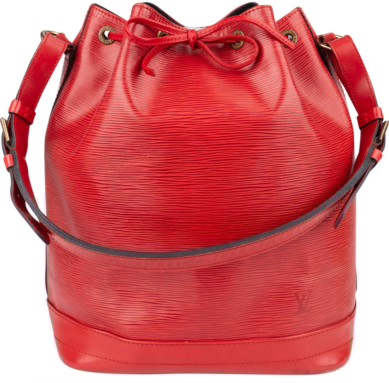 Louis Vuitton Louis Vuitton Red Epi Leather Sac Noé Grande Shoulder Bag Rood
