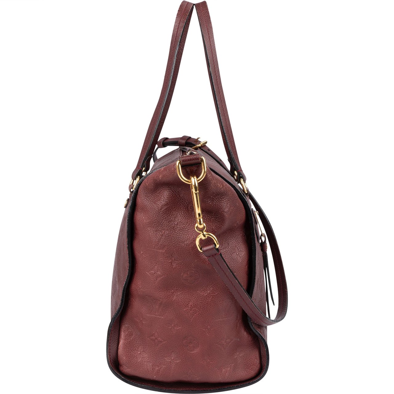 Louis Vuitton Burgundy Monogram Empreinte Leather Lumineuse PM Shoulder Bag Maroon