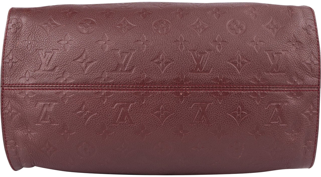 Louis Vuitton Burgundy Monogram Empreinte Leather Lumineuse PM Shoulder Bag Maroon