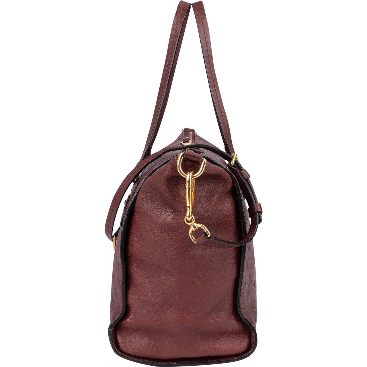 Louis Vuitton Burgundy Monogram Empreinte Leather Lumineuse PM Shoulder Bag Maroon