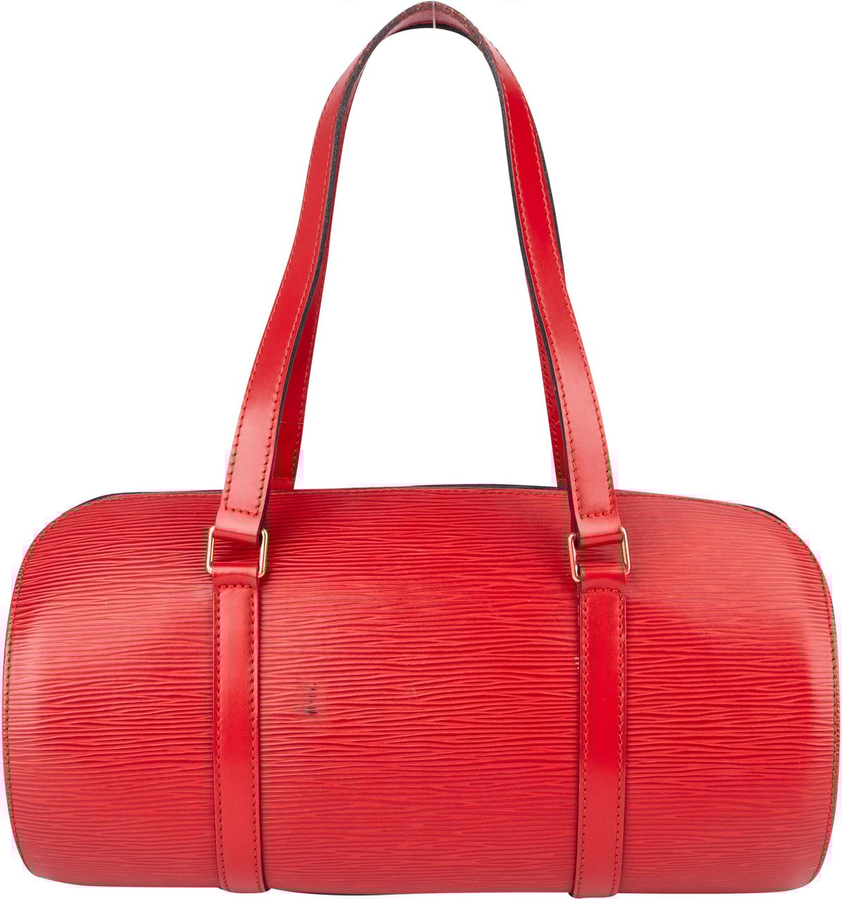 Louis Vuitton Louis Vuitton Red Epi Leather Soufflot Handbag Rood