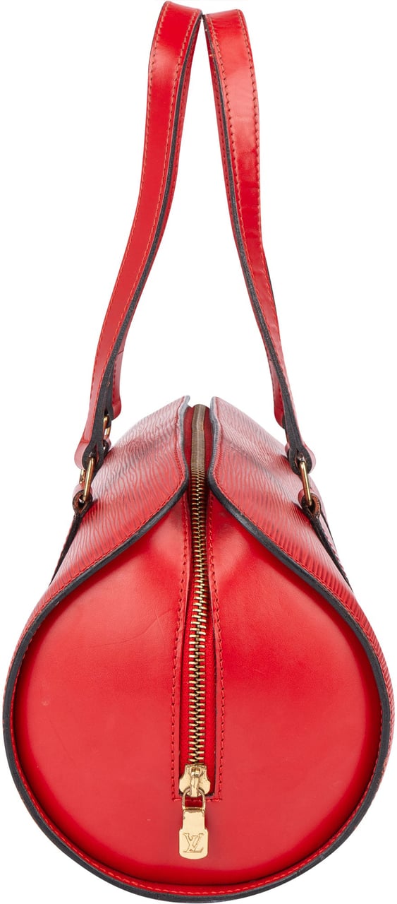 Louis Vuitton Louis Vuitton Red Epi Leather Soufflot Handbag Rood