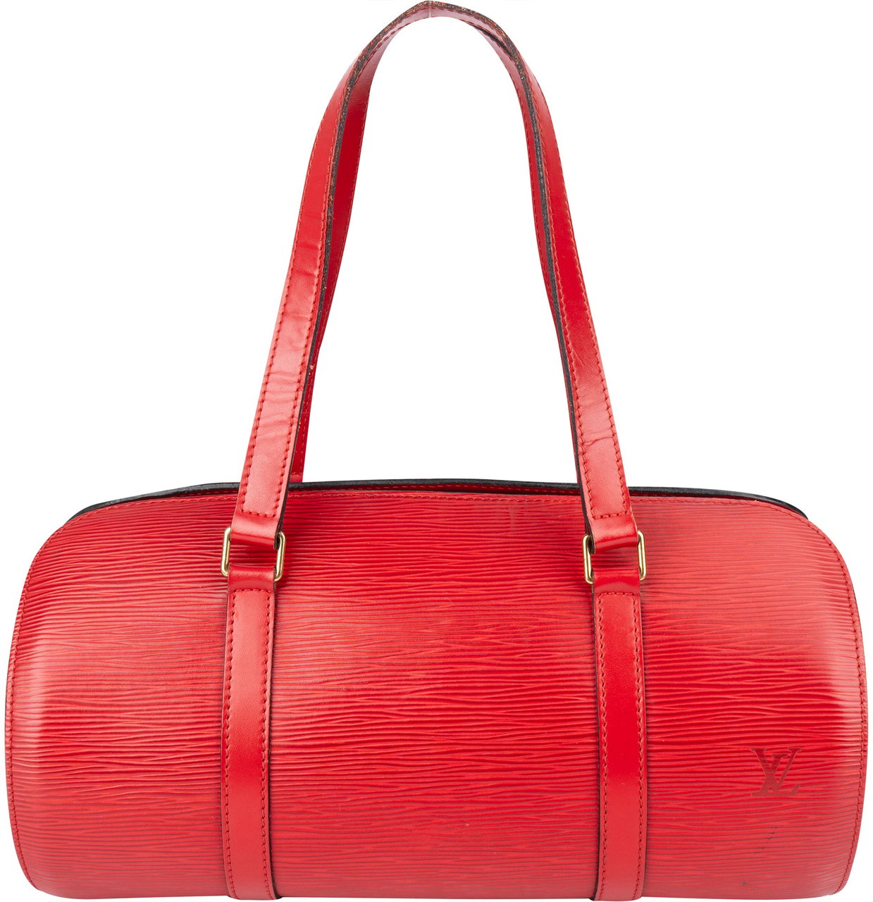 Louis Vuitton Red Epi Leather Soufflot Handbag Rood