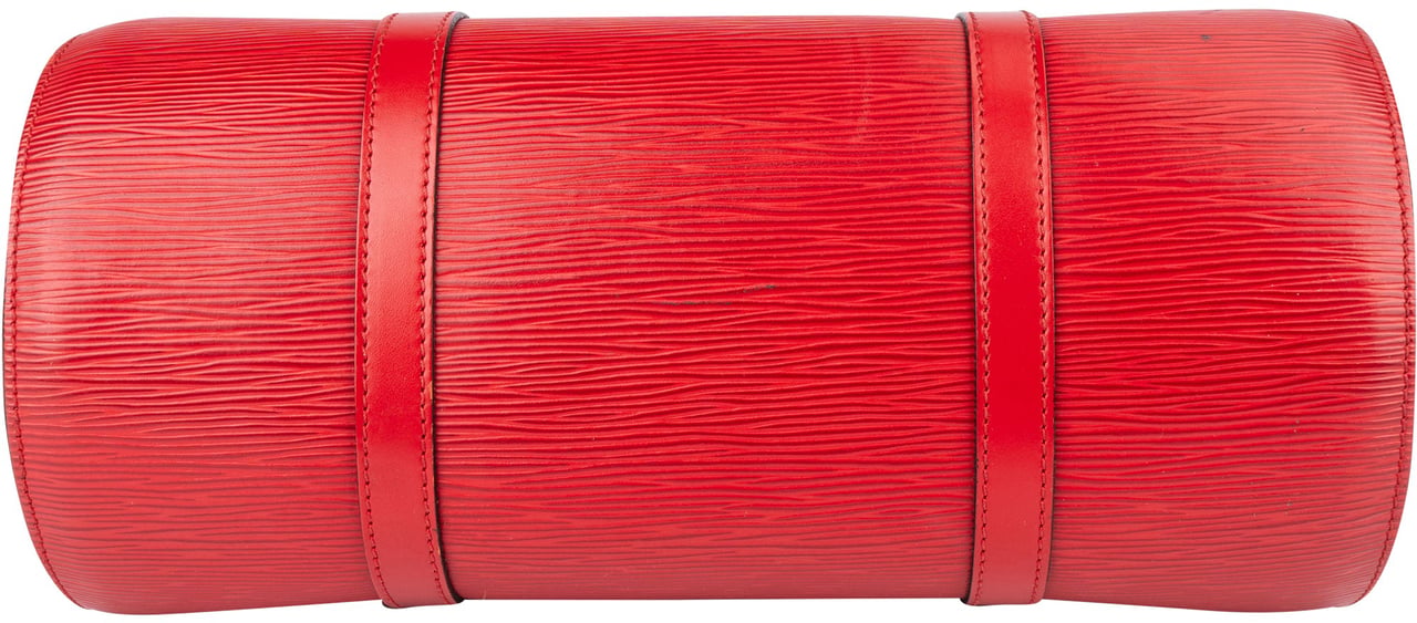 Louis Vuitton Red Epi Leather Soufflot Handbag Rood