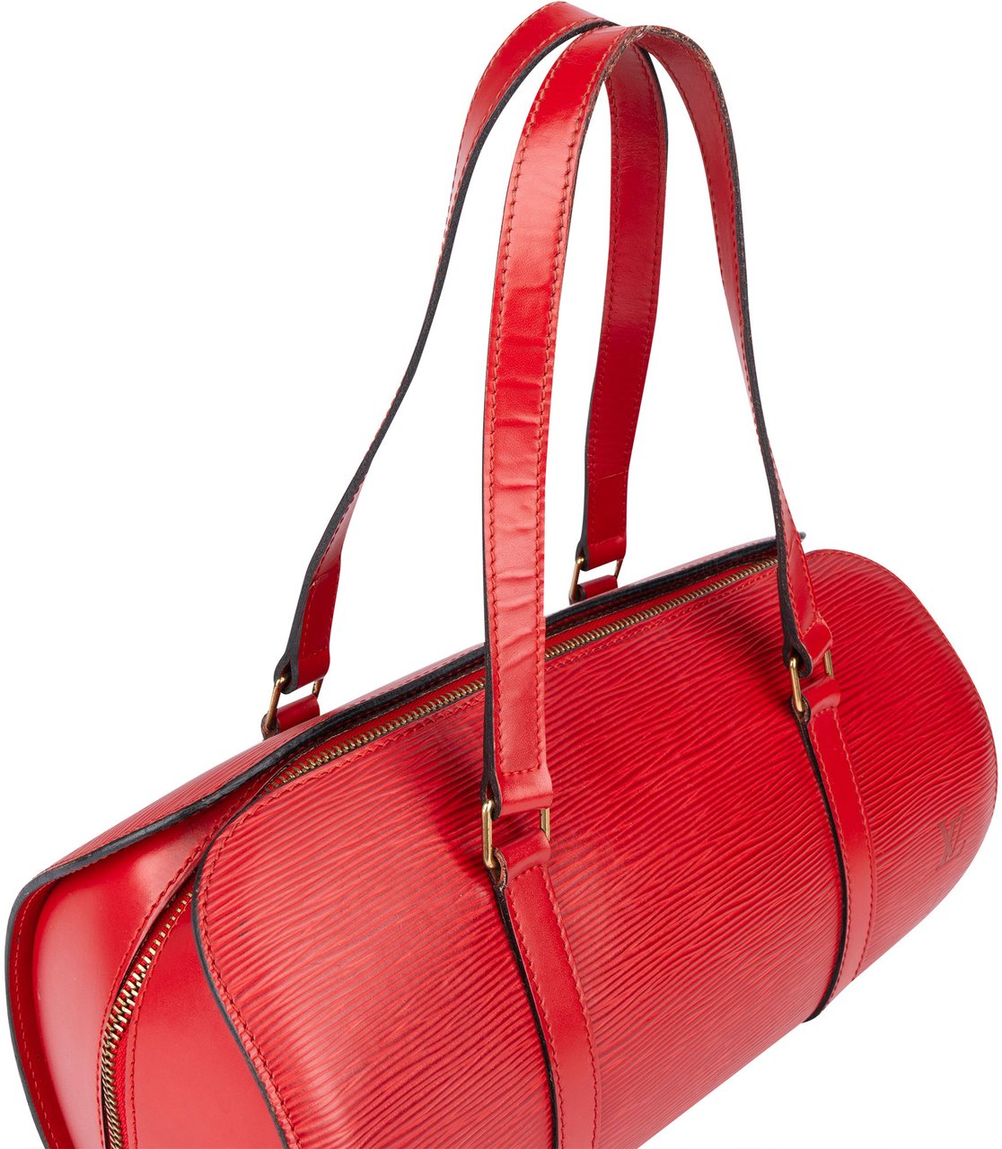 Louis Vuitton Red Epi Leather Soufflot Handbag Rood